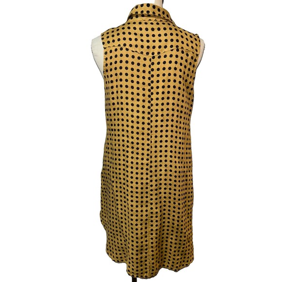 Rosemarine Made in Italy Women’s Linen Polka Dot Shirt Dress size M Sleeveless - Picture 5 of 8